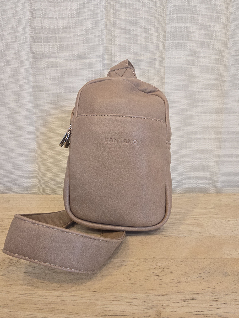 Women's Compact Sling Bag in Taupe